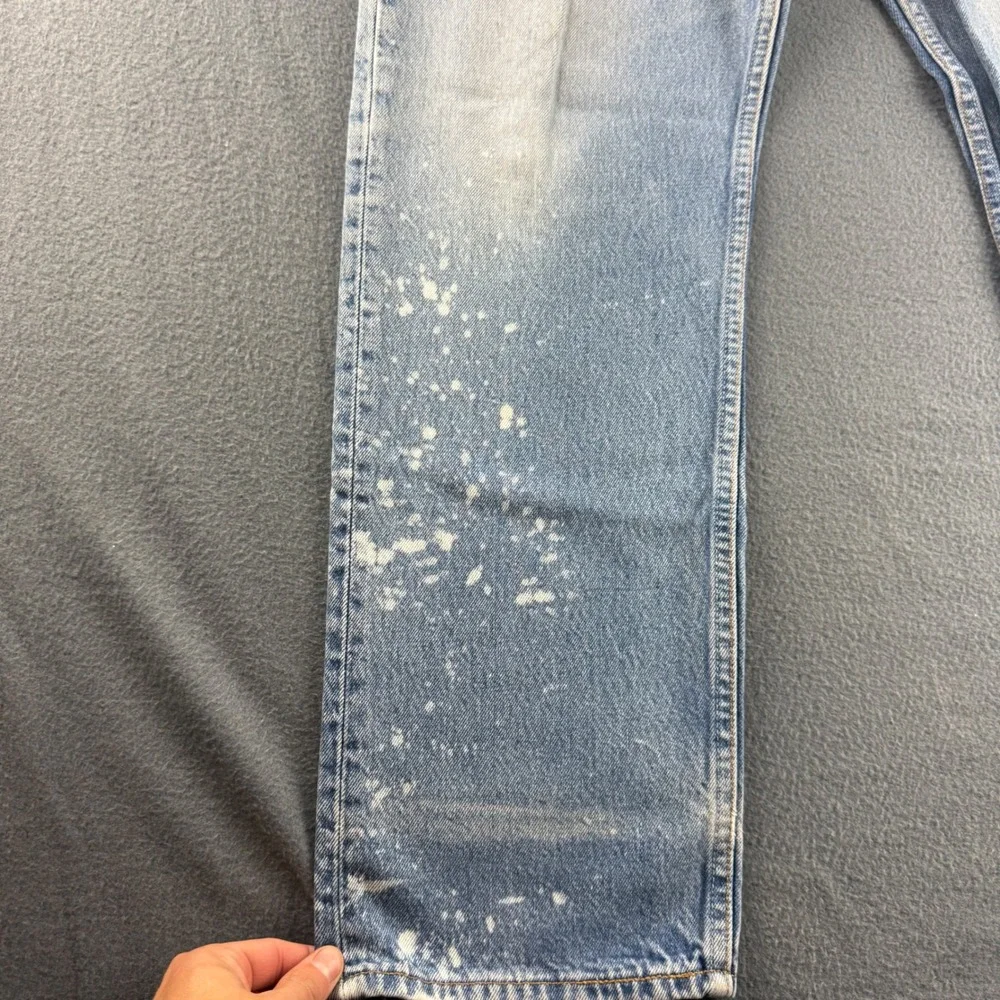 Vintage USA Levis 501 Jeans Men's 36x30 (Fits 34x30) Blue Paint Splatter Faded